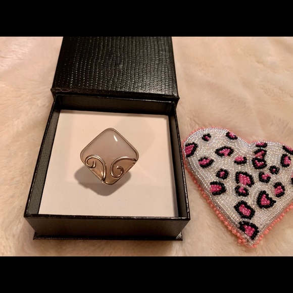 Handmade Silver & Rose Quartz Ring - Picture 3 of 7